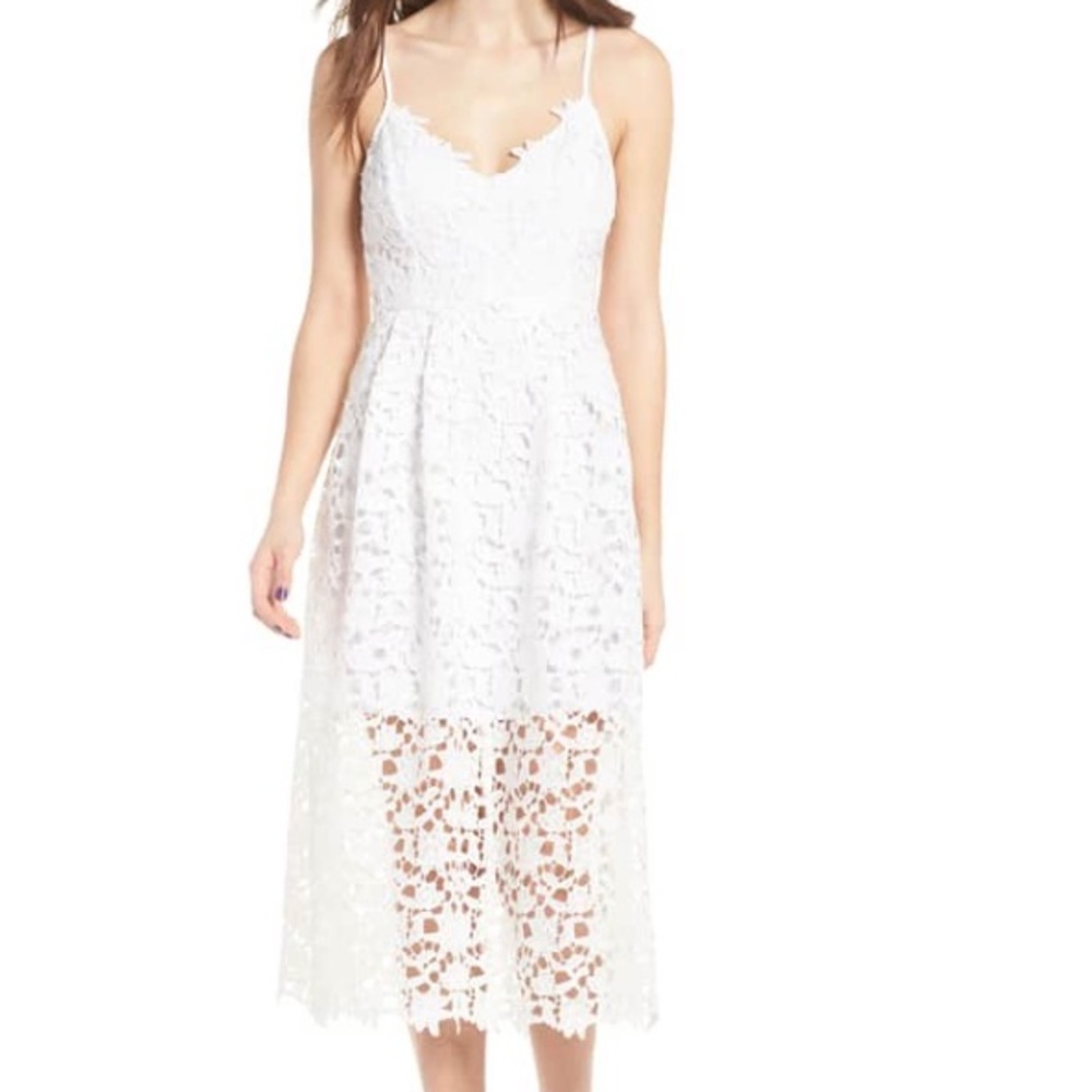 Elegant White Lace Dress